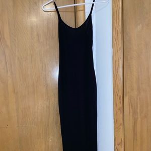 Scoop Ribbed Bodycon Midi Dress